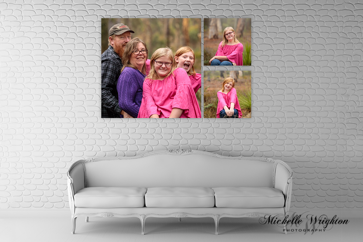 Family Trio Photography Wall Art