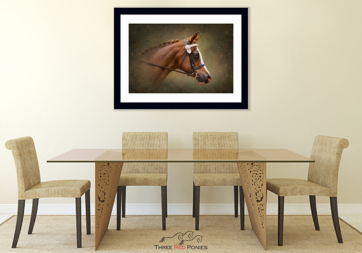 Custom Painting Room View - photographer finished artwork - horse photographer