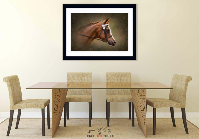 Tessa horse room view framed painting