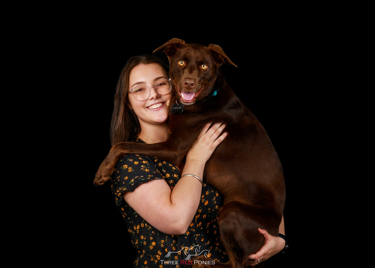 Tucker Kelpie with owner studio photo